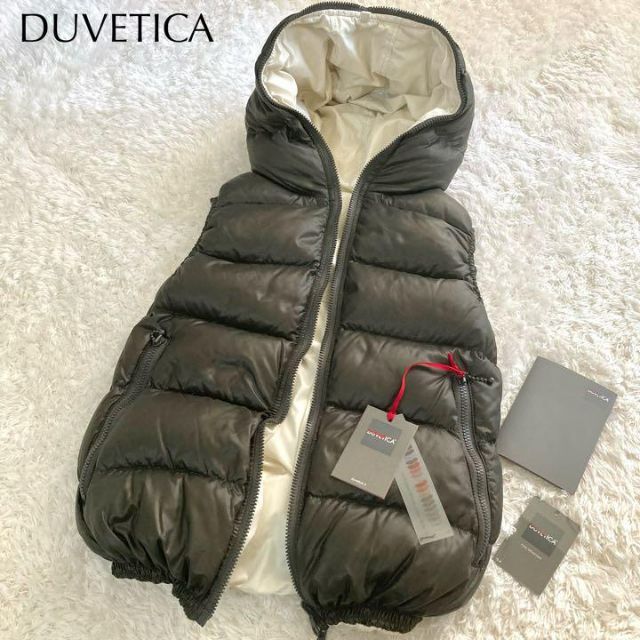 極美品✨デュベティカ タグ付き リバーシブルダウンベスト 40 カーキ