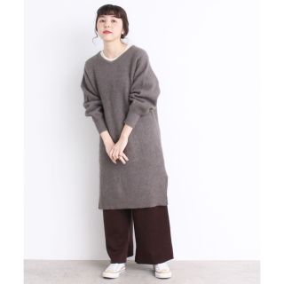 ドットアンドストライプスチャイルドウーマン(Dot&Stripes CHILDWOMAN)のDot & Strips CHILD WOMAN あぜ編みニットワンピース(ひざ丈ワンピース)