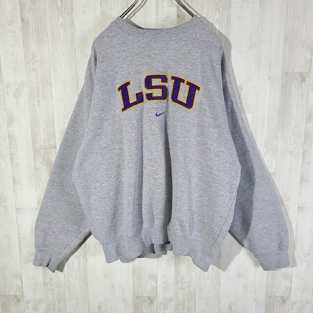 【メキシコ製】ナイキ LSU センター刺繍ロゴ スウッシュ 即完売 スウェット