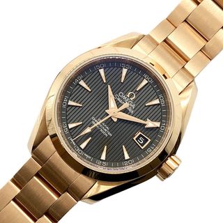 オメガ(OMEGA)のオメガ OMEGA シーマスター アクアテラ 150M コーアクシャル クロノメーター 30mm 231.50.30.20.06.001 グレー 18Kレッドゴールド 自動巻き レディース 腕時計(腕時計)