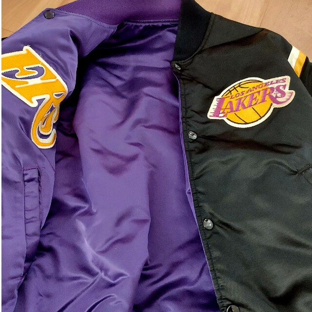 【美品】NBA ロサンゼルス・レイカーズ スタジャン リバーシブル