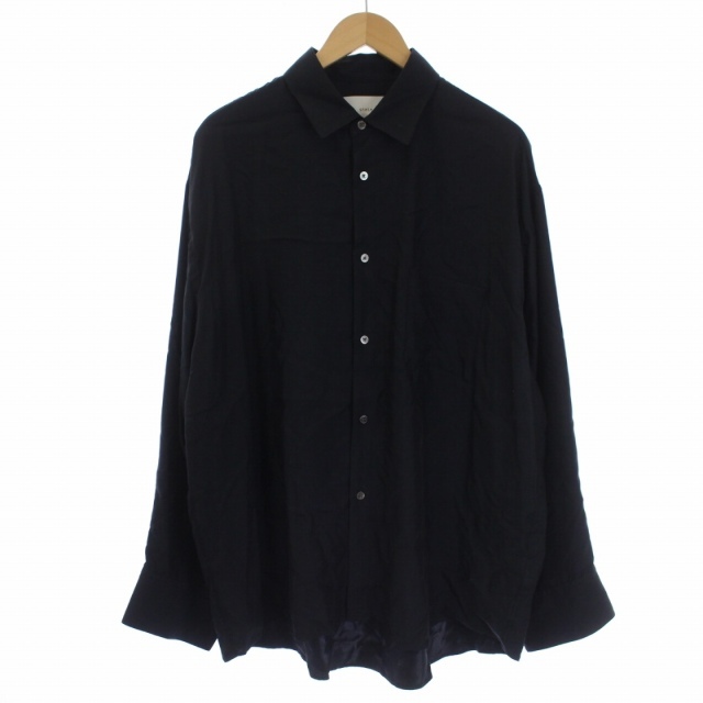 stein OVERSIZED CUPRO DOWN PAT SHIRT S 黒