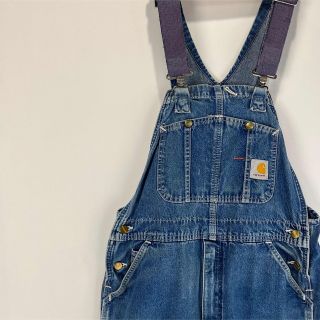 カーハート(carhartt)のカーハート　オーバーオール　ワンポイントロゴ　デニム　サロペット　ゆるだぼ　古着(サロペット/オーバーオール)