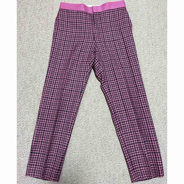 美品】Drawer ドゥロワー ウールギャバジンベーシックパンツ 36 ピンク