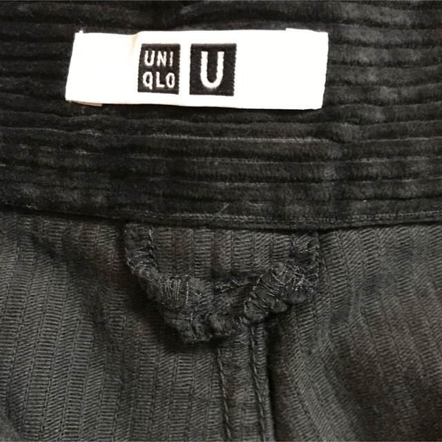 UNIQLO(ユニクロ)のUNIQLO U コーデュロイワイドワークパンツ ユニクロユー　ダークグレー　 メンズのパンツ(ワークパンツ/カーゴパンツ)の商品写真