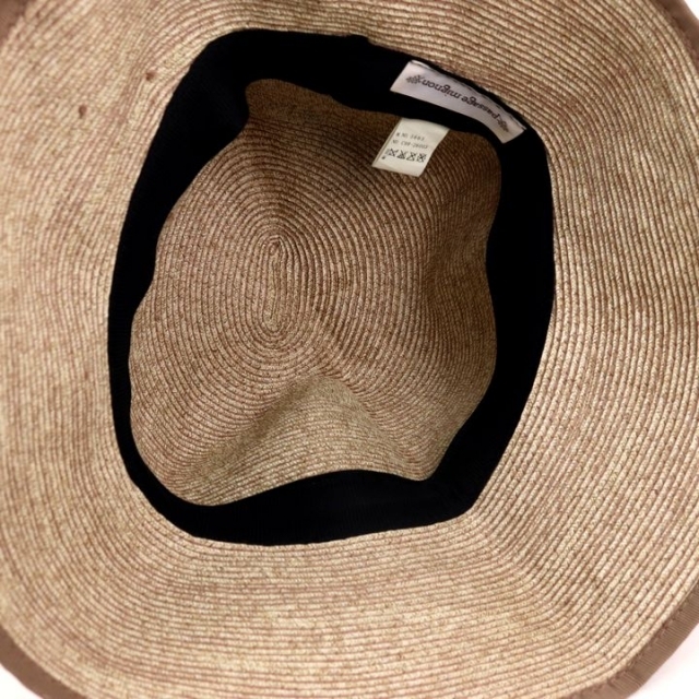 passage mignon(パサージュミニョン)のパサージュミニョン ハット ストローハット リボン付 麦わら帽子 レディース ベージュ passage mignon レディースの帽子(ハット)の商品写真