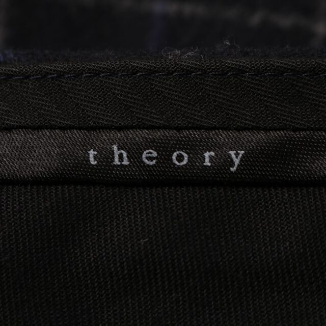 theory(セオリー)のセオリー クロップドパンツ ボトムス チェック ウール/カシミヤ混 レディース 2サイズ ネイビー theory レディースのパンツ(クロップドパンツ)の商品写真
