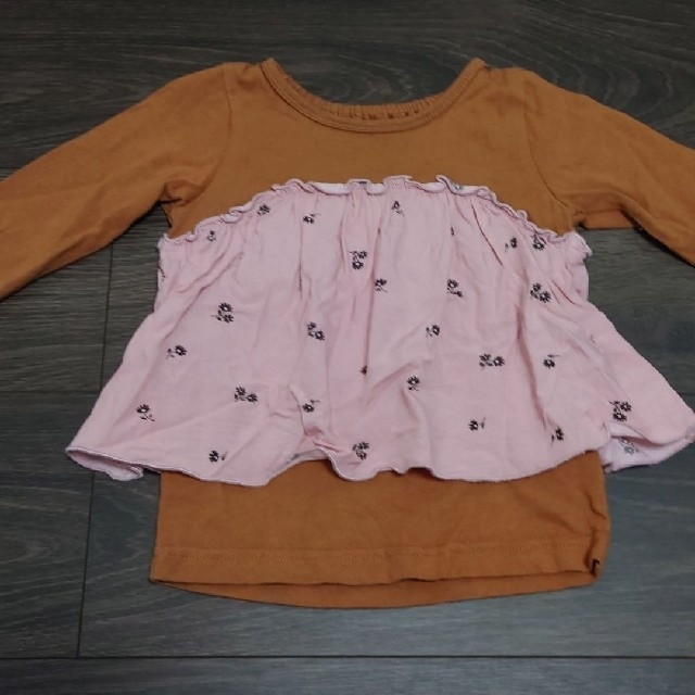 西松屋(ニシマツヤ)のキャメル チュニック Tシャツ 80cm キッズ/ベビー/マタニティのベビー服(~85cm)(シャツ/カットソー)の商品写真