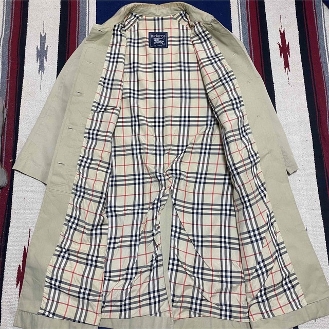 BURBERRY(バーバリー)の90s 古着 バーバリー ステンカラーコート ノバチェック ロングコート レディースのジャケット/アウター(トレンチコート)の商品写真