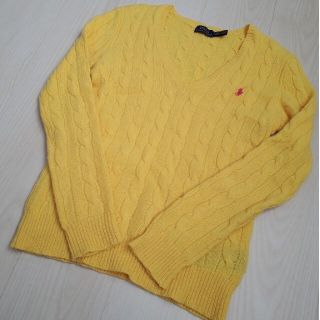 ポロラルフローレン(POLO RALPH LAUREN)のPOLO RALPH LAUREN カシミヤ混 Vネック ケーブルニットセーター(ニット/セーター)