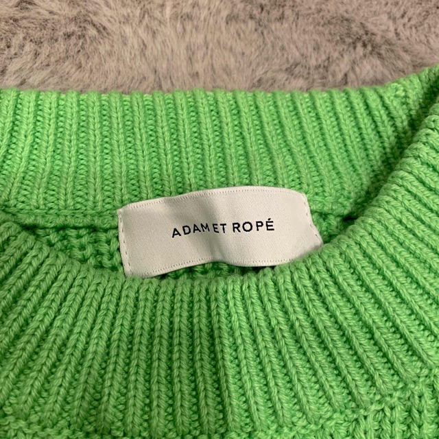 Adam et Rope'(アダムエロぺ)のアダムエロペ　グリーンニット レディースのトップス(ニット/セーター)の商品写真