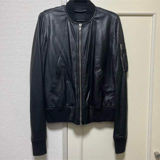 リックオウエンス(Rick Owens)のRick Owens リックオウエンス　レザーボンバージャケット　44(レザージャケット)