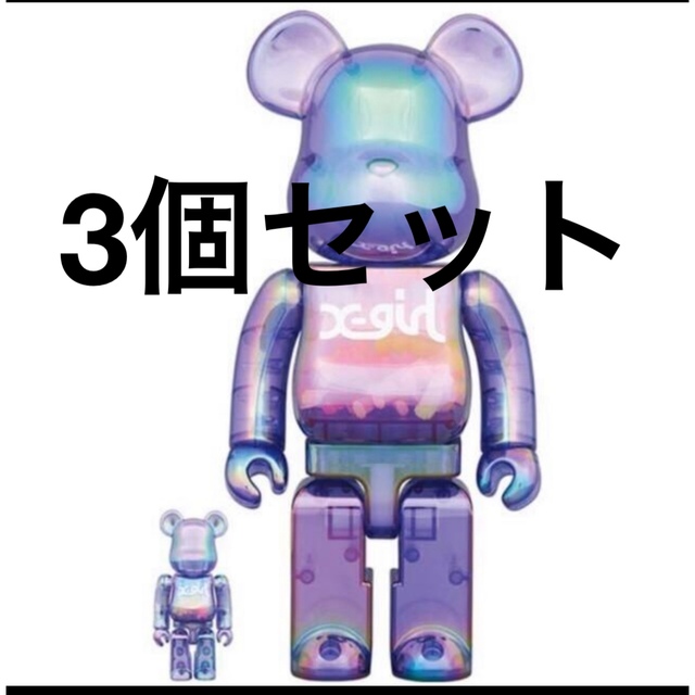 エンタメ/ホビーBE@RBRICK X-girl CLEAR PURPLE