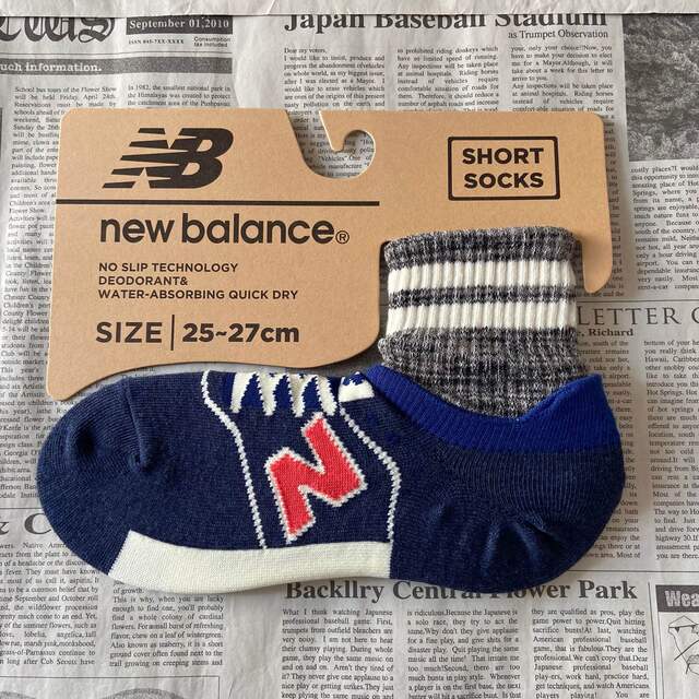 New Balance(ニューバランス)の新品★メンズ25㎝〜27㎝★ニューバランス★ショートソックス★4足セット メンズのレッグウェア(ソックス)の商品写真