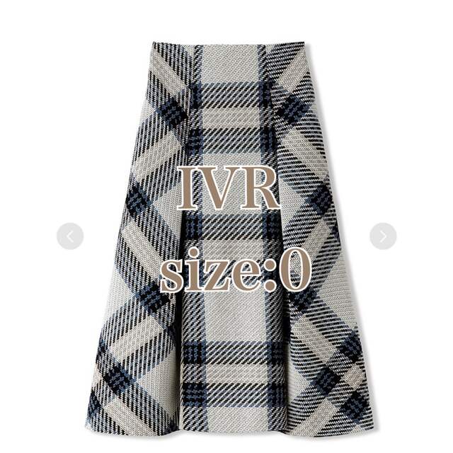 【SNIDEL】ロービングチェックスカート　IVRMISCHMASCH