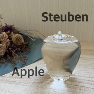 【美品】スチューベン リンゴ アップル オブジェ ペーパーウェイト  Apple(置物)