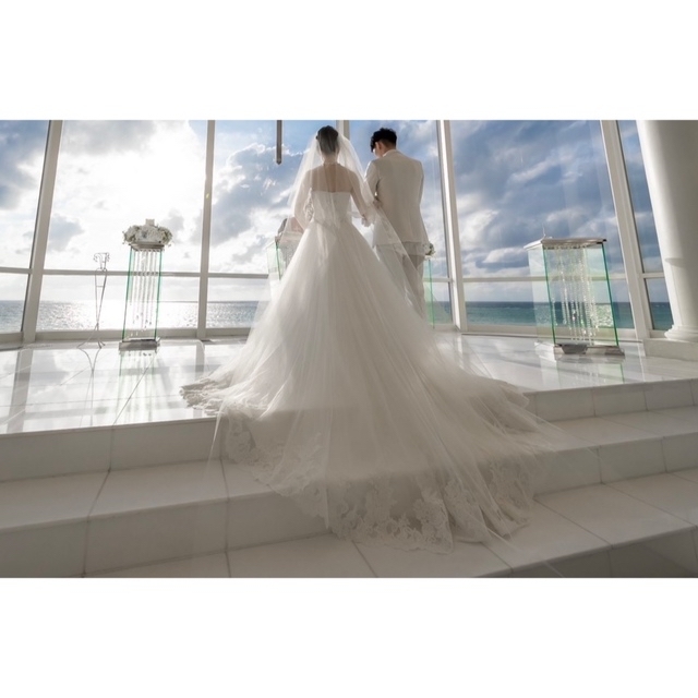 プロノビアス　ウエディングベール　ロングベール ハンドメイドのウェディング(ヘッドドレス/ドレス)の商品写真