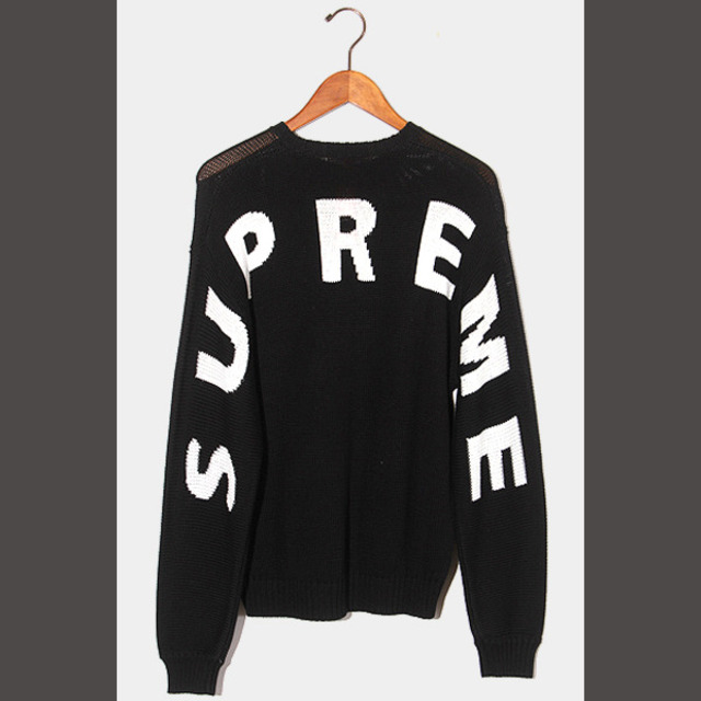 未使用品 20SS Supreme Back Logo Sweater S 黒