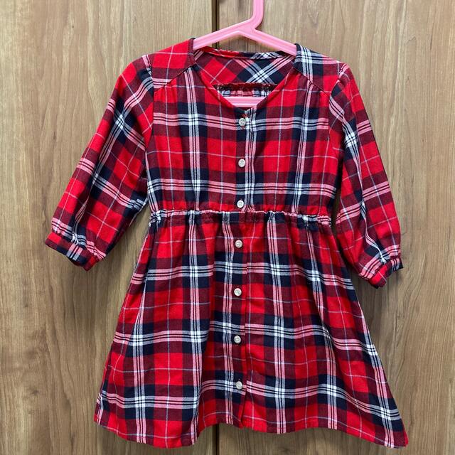 apres les cours(アプレレクール)のapres les cours チェック ワンピ キッズ/ベビー/マタニティのキッズ服女の子用(90cm~)(ワンピース)の商品写真