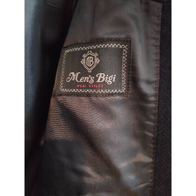 メンズビギ　チェスターコート ブラック　M メンズのジャケット/アウター(チェスターコート)の商品写真