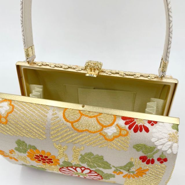 振袖 フォーマル 日本謹製 西陣織*草履バッグセット 古典小花華紋の