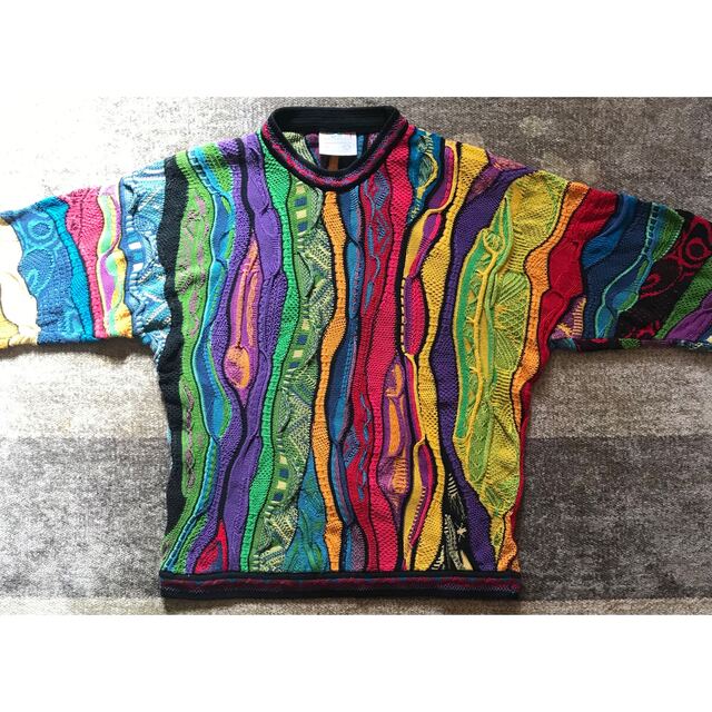 COOGI - 鮮やかなカラー配色 芸術 90's COOGI コットン ニット