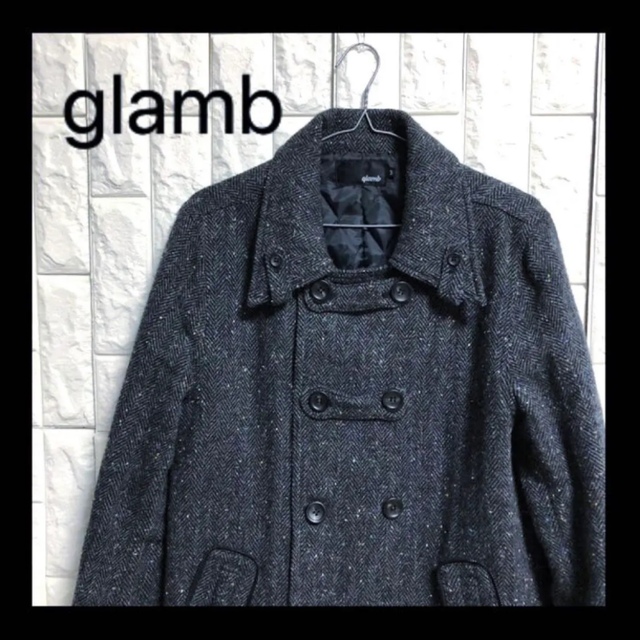 glamb ピーコート ツィードコート メンズ - ピーコート