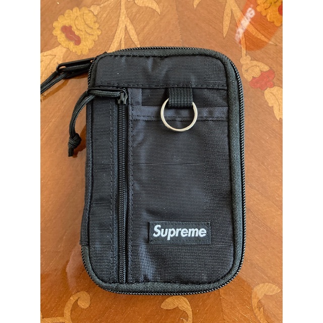 Supreme small sales zip pouch black