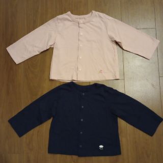 ユニクロ(UNIQLO)のchinan様専用※ユニクロ エアリズムコットンUVカットカーディガン 80cm(カーディガン/ボレロ)