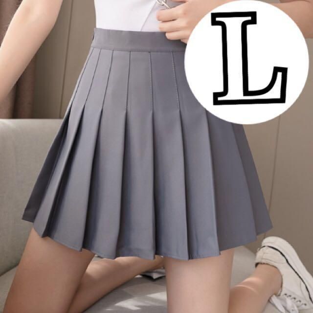 ミニ プリーツスカート(グレー色)インナー付♡Lサイズ FPSFLGYの通販 by sp'sshop|ラクマ