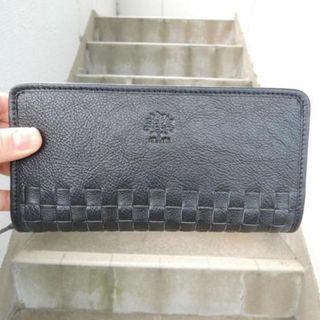 新品 送料込☆14800円 牛革☆メッシュ ラウンド 長財布(財布)