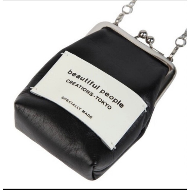 beautiful people(ビューティフルピープル)のbeautiful people MINI CLASP POUCH　ブラック レディースのバッグ(ショルダーバッグ)の商品写真