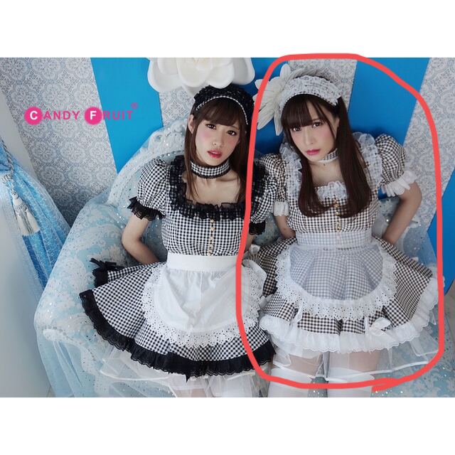 キャンフル　ベルフィーユメイド服　ブラウンチェック エンタメ/ホビーのコスプレ(衣装)の商品写真