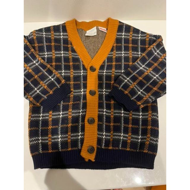 ZARA KIDS(ザラキッズ)のザラベビー　チェックカーディガン86 キッズ/ベビー/マタニティのベビー服(~85cm)(カーディガン/ボレロ)の商品写真