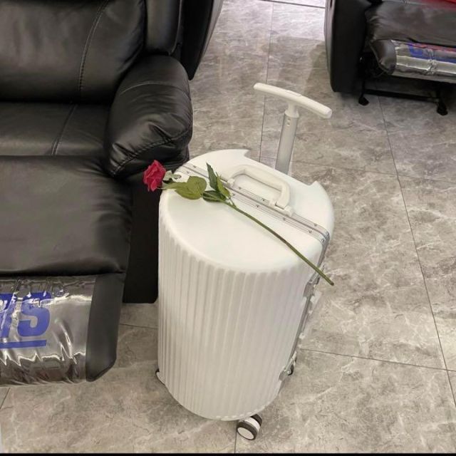 【2022年新作】スーツケース キャリーバッグ Mサイズ 36L 丸型 ホワイト 2