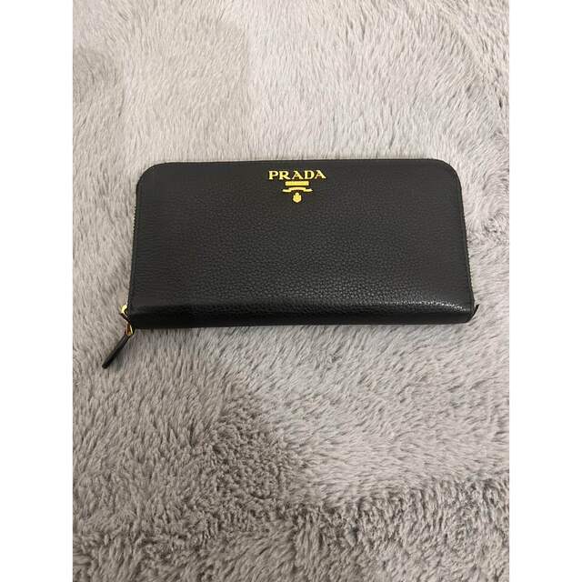 希少レア品！PRADA/黒×赤×ゴールドファスナー/ラウンドファスナー