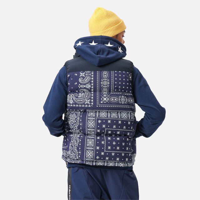 FCRB DOWN VEST ダウンベスト バンダナ