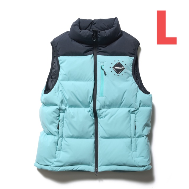 F.C.R.B.(エフシーアールビー)のFCRB DOWN VEST ダウンベスト ライトブルー メンズのジャケット/アウター(ダウンベスト)の商品写真