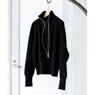 バトナー(BATONER)のL'ECHOPPE別注 Half Zip Ficsherman Knit M(ニット/セーター)