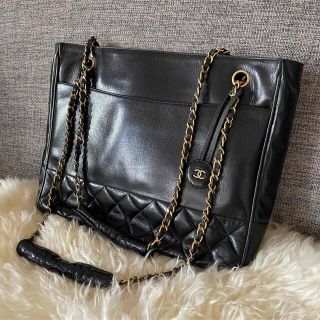 シャネル(CHANEL)のCHANELキルティングラムスキンチェーンショルダートートバッグ(トートバッグ)