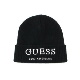 ゲス(GUESS)の【ブラック(BLA)】(M)Logo Beanie(ニット帽/ビーニー)