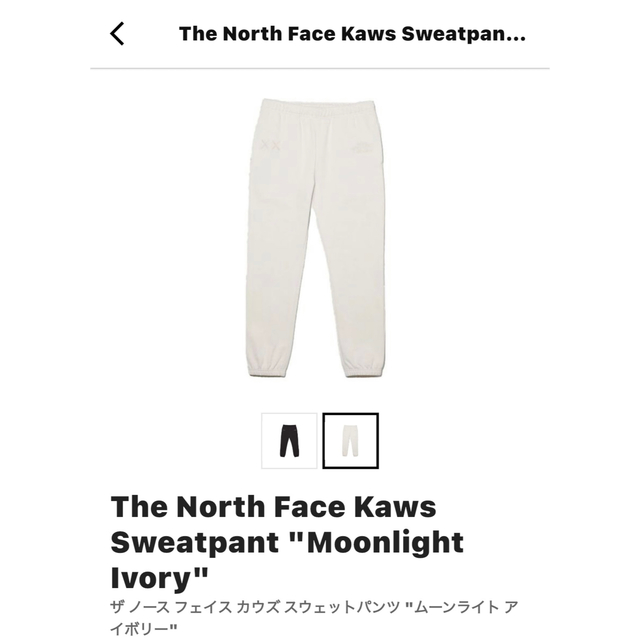 ノースフェイス カウズ パンツ LサイズThe North Face Kaws-