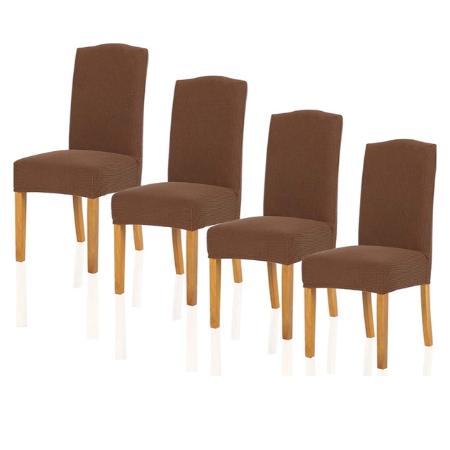 椅子カバー 4枚 チェアカバー 家庭 ウェディング・結婚式 伸縮素材 グレー インテリア/住まい/日用品の椅子/チェア(その他)の商品写真