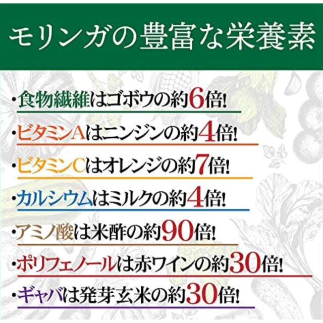 【驚きの栄養の高さ！】モリンガ　サプリ　約3ヶ月分　リプサ　 食品/飲料/酒の健康食品(ビタミン)の商品写真