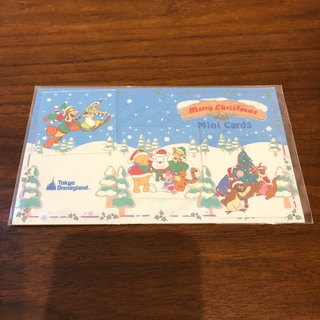 ディズニー(Disney)の【未使用】ディズニー クリスマス プーさん ミニカード(カード/レター/ラッピング)