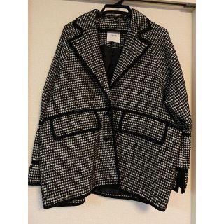 CLANE  MIX HOUNDSTOOTH LINE JACKET