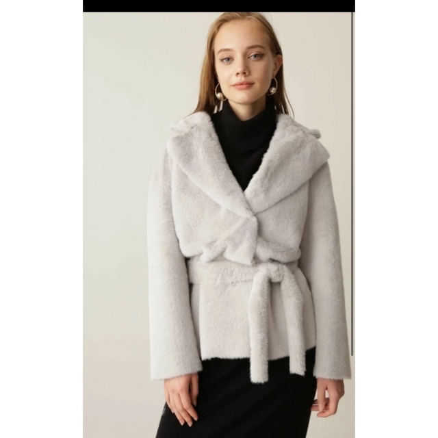 PINKY&DIANNE 38(36) 定価7万弱 美品 ファー ショートコート | www