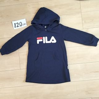 フィラ(FILA)のフィラ　チュニック　トレーナー　スウェット　長袖　フード付き　微起毛(Tシャツ/カットソー)