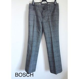 ボッシュ(BOSCH)のBOSCH グレンチェック柄ウールパンツ(カジュアルパンツ)