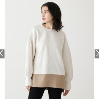 アズールバイマウジー(AZUL by moussy)のアズールバイマウジーVOLUME SLEEVE COLOR BLOCK TOP(カットソー(長袖/七分))